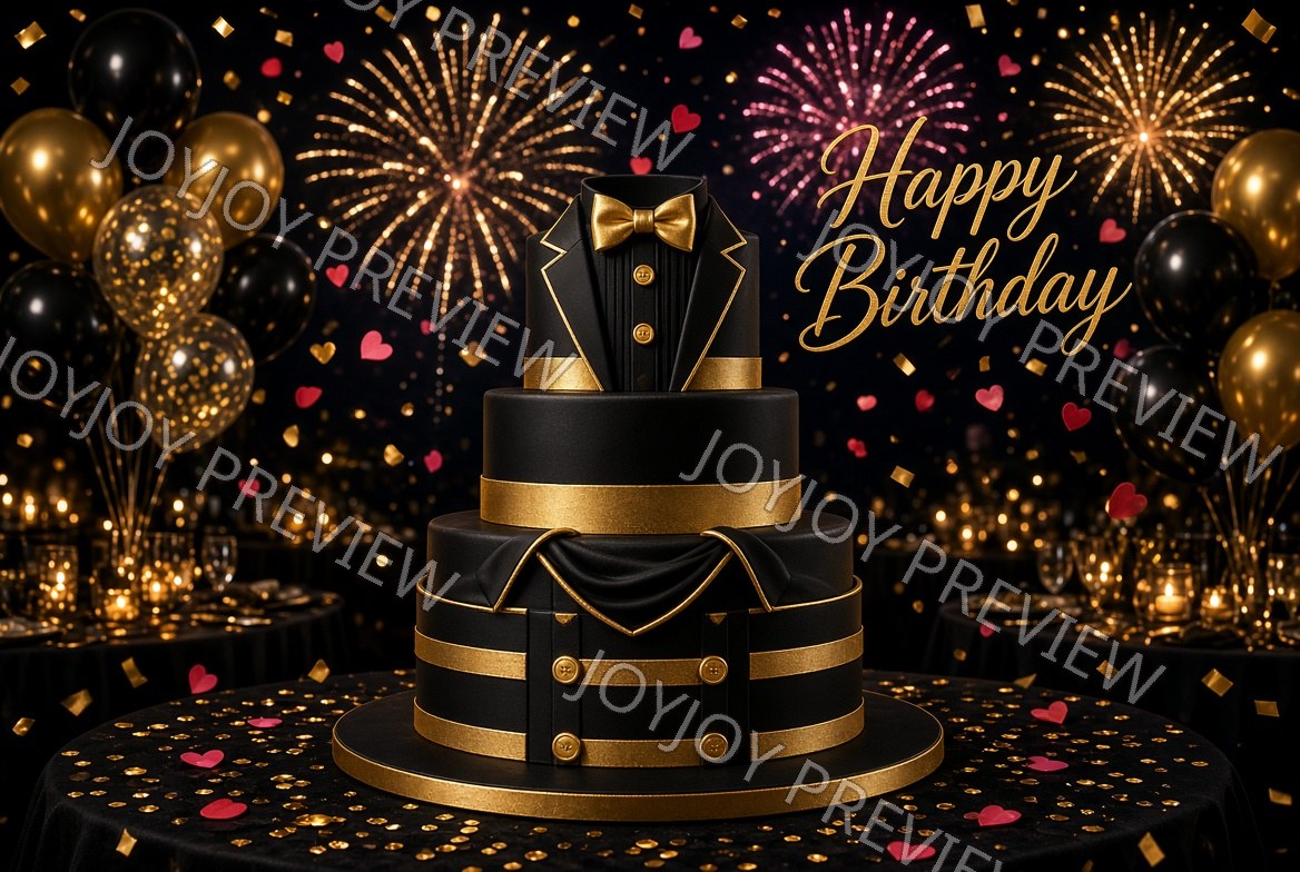 Champagne Birthday Glow — Celebration — watermarked preview